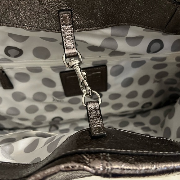 Coach gunmetal tote - Picture 2 of 4